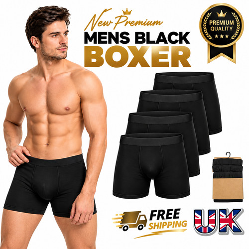 Pack mens black boxer - black,